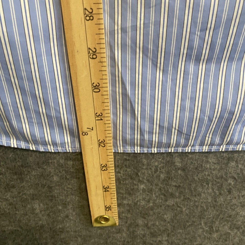 Ralph Lauren Shirt Mens XL‎ Blue Striped Classic Fit Button Down Preppy Office - Picture 8 of 9